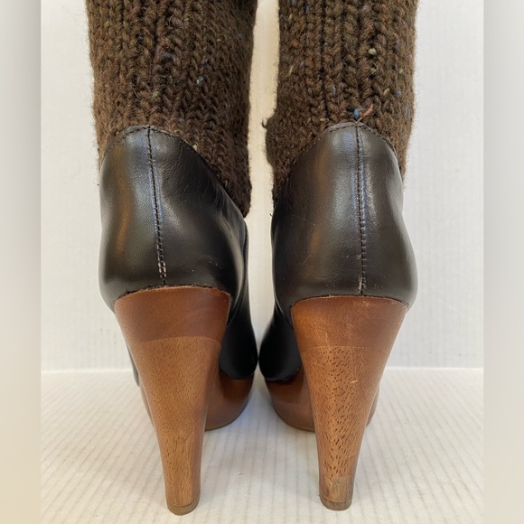 Michael Kors Daze Leather Boot in Dark Brown Size 8 - Picture 6 of 7